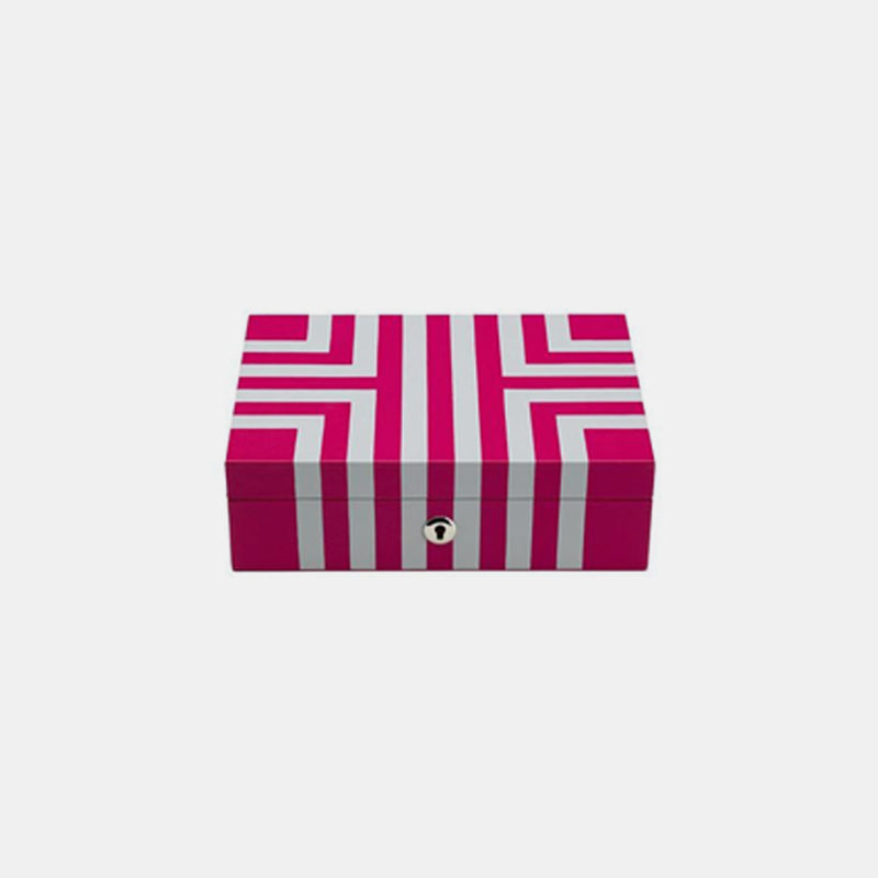 Rapport London MAZE JEWELLERY BOX – PINK WHITE