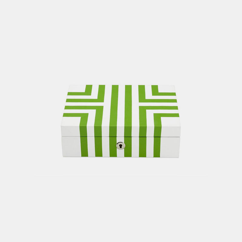 Rapport London MAZE JEWELLERY BOX – WHITE GREEN