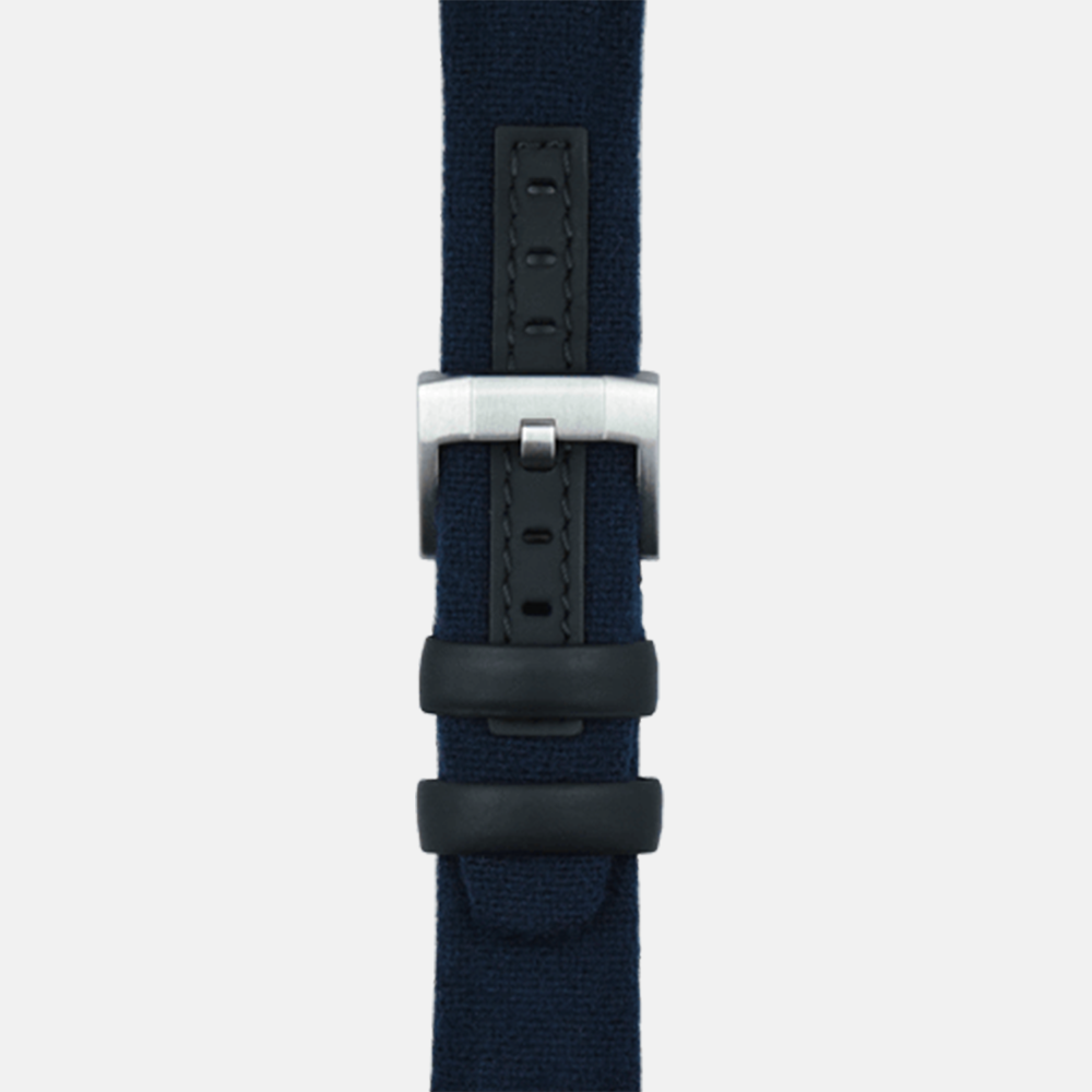 Everest Bands Nylon leather strap for Rolex – Blue