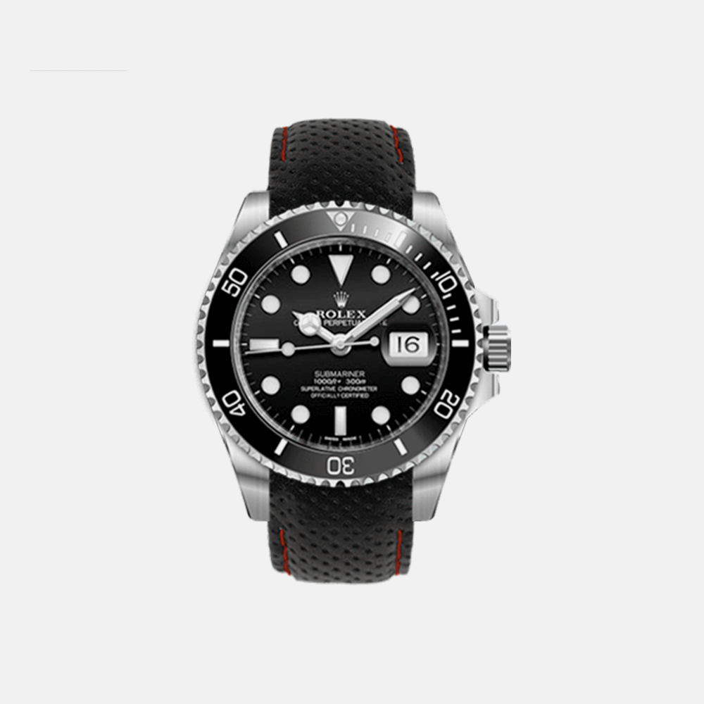 Everest Bands Racing leather Strap for Rolex