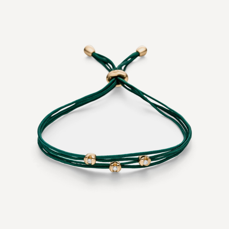 Schaffrath Colortaire Bracelet on Green Emerald Thread
